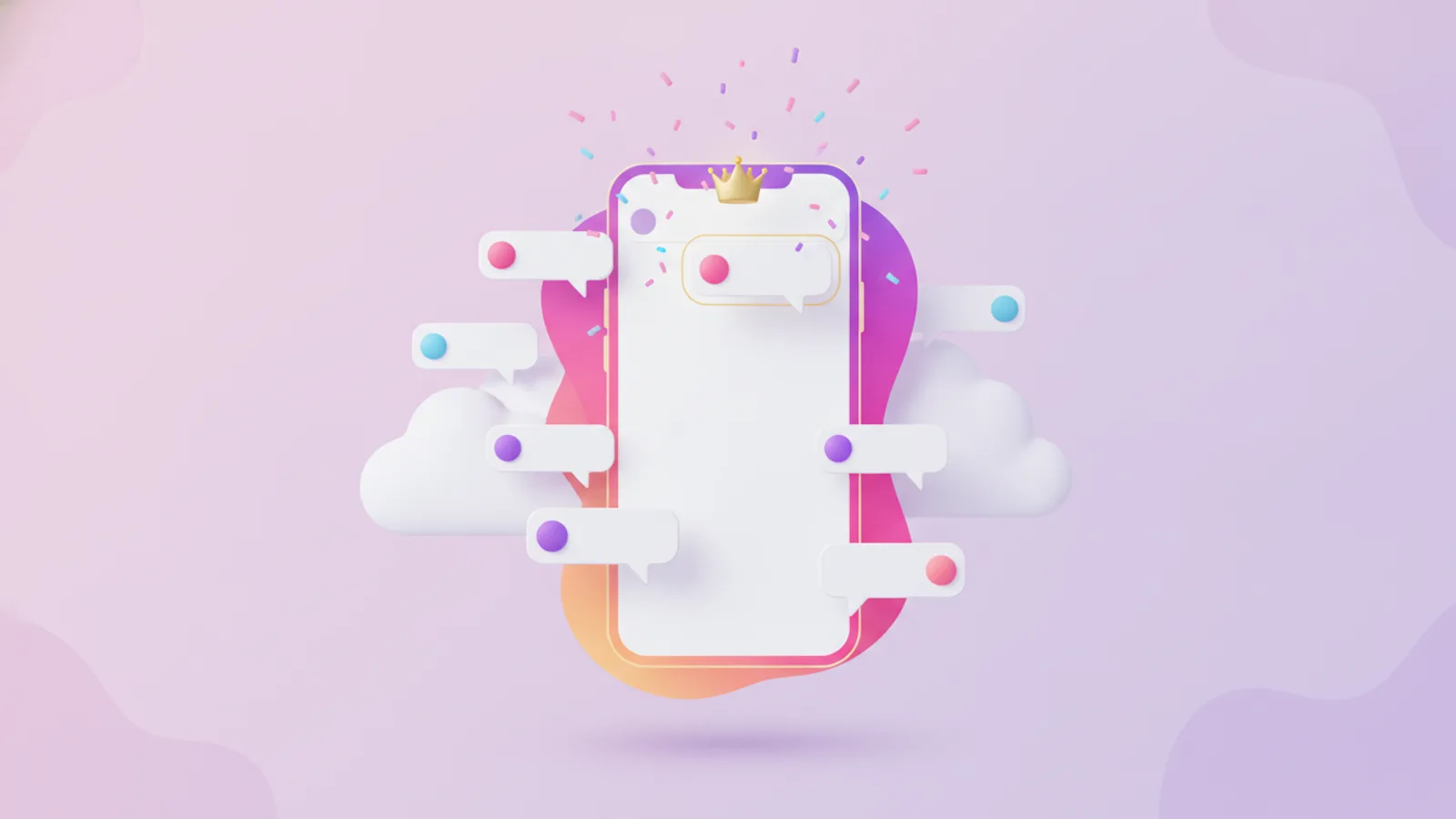 Random comment picker highlighting a winning Instagram comment with a crown and confetti